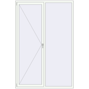 REHAU Brillant-Design 1600x2400 мм Білий (RAL 9016) з двох сторін