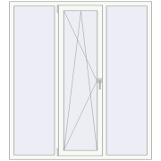 REHAU Brillant-Design 1565x1740 мм Білий (RAL 9016) з двох сторін REHAU Brillant-Design 1565x1740 мм Білий (RAL 9016) з двох сторін