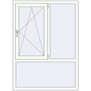 REHAU SYNEGO MD 1100x1500 мм Білий (RAL 9016) з двох сторін REHAU SYNEGO MD 1100x1500 мм Білий (RAL 9016) з двох сторін