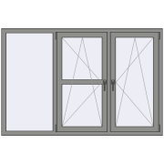 Altest Pony 375 1800x1200 мм RAL 9007 Grey aluminium з двох сторін Altest Pony 375 1800x1200 мм RAL 9007 Grey aluminium з двох сторін