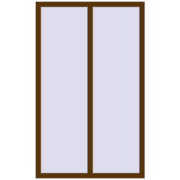 REHAU Euro 60 1050x1700 мм WALNUT з двох сторін