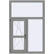Altest Pony 375 1000x1500 мм RAL 9007 Grey aluminium з двох сторін