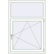 Вікна 900x1300 мм REHAU Euro 60 Білий (RAL 9016) з двох сторін