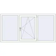 REHAU Euro 60 1850x950 мм Білий (RAL 9016) з двох сторін REHAU Euro 60 1850x950 мм Білий (RAL 9016) з двох сторін