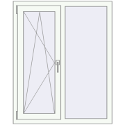 Вікна 1000x1200 мм REHAU Brillant-Design Білий (RAL 9016) з двох сторін