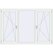 REHAU Brillant-Design 2000x1340 мм Білий (RAL 9016) з двох сторін