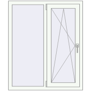 Вікна 1000x1200 мм REHAU Euro 70 Білий (RAL 9016) з двох сторін