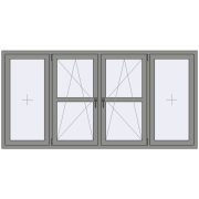 Altest Pony 375 2400x1200 мм RAL 9007 Grey aluminium з двох сторін