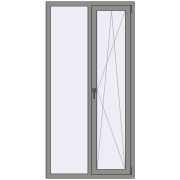 Altest Pony 375 1000x2000 мм RAL 9007 Grey aluminium з двох сторін Altest Pony 375 1000x2000 мм RAL 9007 Grey aluminium з двох сторін