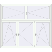 REHAU Brillant-Design 2450x2100 мм Білий (RAL 9016) з двох сторін