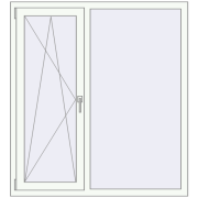 REHAU SYNEGO MD 1280x1400 мм Білий (RAL 9016) з двох сторін REHAU SYNEGO MD 1280x1400 мм Білий (RAL 9016) з двох сторін