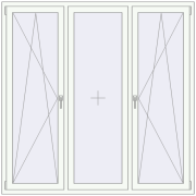 Вікна 1800x1800 мм REHAU Euro 60 Білий (RAL 9016) з двох сторін