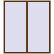 Вікна 1600x1800 мм REHAU Brillant-Design WALNUT з двох сторін