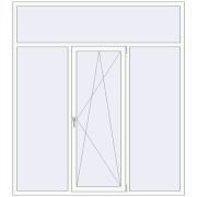 REHAU Brillant-Design 2000x2250 мм Білий (RAL 9016) з двох сторін