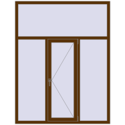 Вікна 1550x2000 мм REHAU Euro 60 WALNUT з двох сторін