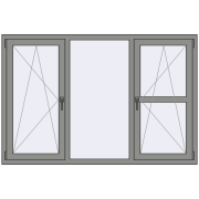 Altest Pony 375 1800x1200 мм RAL 9007 Grey aluminium з двох сторін Altest Pony 375 1800x1200 мм RAL 9007 Grey aluminium з двох сторін