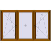 REHAU Euro 70 2100x1300 мм GOLDEN OAK з двох сторін