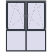REHAU Brillant-Design 1750x2200 мм ANTHRACITE_GREY_STRUKTURAL з двох сторін