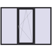 REHAU Euro 70 2160x1600 мм BLACK_ULTI-MATT з двох сторін REHAU Euro 70 2160x1600 мм BLACK_ULTI-MATT з двох сторін