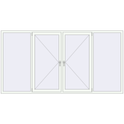 REHAU Euro 70 2900x1500 мм Білий (RAL 9016) з двох сторін REHAU Euro 70 2900x1500 мм Білий (RAL 9016) з двох сторін