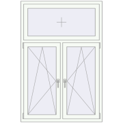 REHAU Euro 70 1150x1700 мм Білий (RAL 9016) з двох сторін
