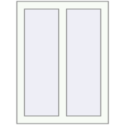 REHAU Euro 60 600x800 мм Білий (RAL 9016) з двох сторін