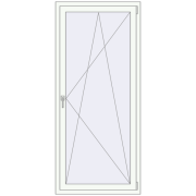 REHAU Euro 70 800x1900 мм Білий (RAL 9016) з двох сторін