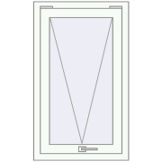 REHAU Euro 60 600x1000 мм Білий (RAL 9016) з двох сторін