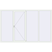 REHAU Euro 60 3000x1900 мм Білий (RAL 9016) з двох сторін