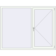 REHAU Euro 70 1740x1370 мм Білий (RAL 9016) з двох сторін