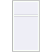 Вікна 900x1700 мм REHAU Brillant-Design Білий (RAL 9016) з двох сторін