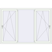 REHAU Euro 60 2050x1420 мм Білий (RAL 9016) з двох сторін