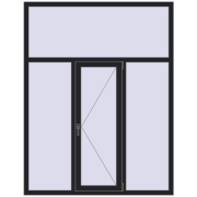 Вікна 1550x2000 мм REHAU Euro 60 BLACK_ULTI-MATT з двох сторін