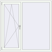 REHAU Euro 70 1450x1470 мм Білий (RAL 9016) з двох сторін