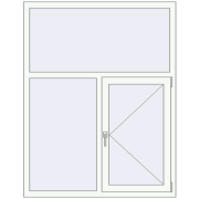 REHAU Euro 70 1250x1600 мм Білий (RAL 9016) з двох сторін