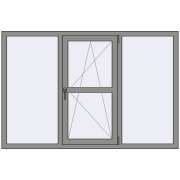 Altest Pony 375 1800x1200 мм RAL 9007 Grey aluminium з двох сторін