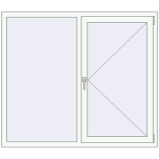 Вікна 1500x1300 мм REHAU SYNEGO MD Білий (RAL 9016) з двох сторін