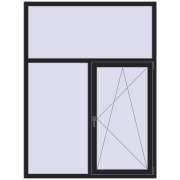 REHAU SYNEGO MD 1500x2000 мм BLACK_ULTI-MATT з двох сторін