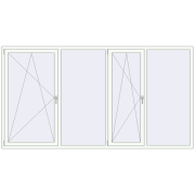 REHAU Euro 70 3003x1600 мм Білий (RAL 9016) з двох сторін REHAU Euro 70 3003x1600 мм Білий (RAL 9016) з двох сторін