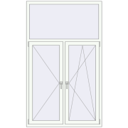 REHAU Brillant-Design 1225x2040 мм Білий (RAL 9016) з двох сторін