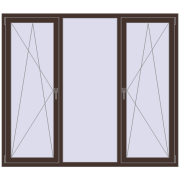 Altest Pony 375 1900x1650 мм RAL 8017 Chocolate brown з двох сторін