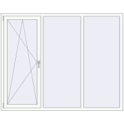REHAU Euro 70 2000x1600 мм Білий (RAL 9016) з двох сторін