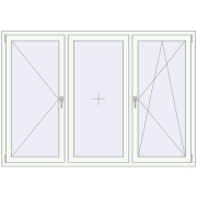REHAU Euro 70 2000x1400 мм Білий (RAL 9016) з двох сторін