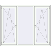 REHAU Euro 60 1770x1440 мм Білий (RAL 9016) з двох сторін
