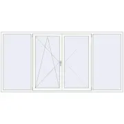 REHAU Euro 70 2905x1435 мм Білий (RAL 9016) з двох сторін