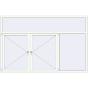 REHAU Euro 70 2600x1700 мм Білий (RAL 9016) з двох сторін REHAU Euro 70 2600x1700 мм Білий (RAL 9016) з двох сторін