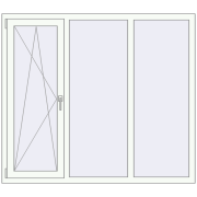 REHAU Euro 60 1600x1400 мм Білий (RAL 9016) з двох сторін