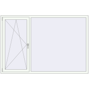 REHAU Brillant-Design 2100x1400 мм Білий (RAL 9016) з двох сторін