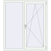 REHAU Euro 70 1300x1500 мм Білий (RAL 9016) з двох сторін