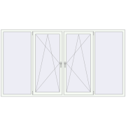 REHAU Euro 60 2750x1490 мм Білий (RAL 9016) з двох сторін